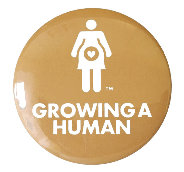 Growing a Human Graphic Pin - English