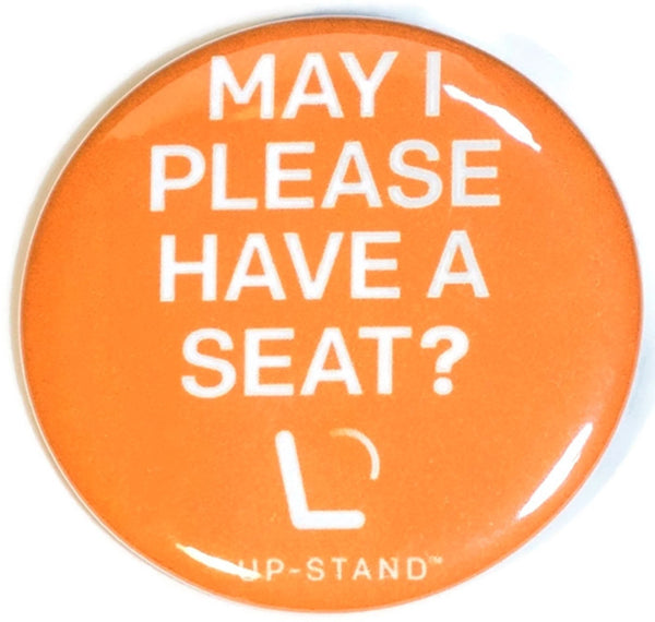 May I Please Have a Seat? Pregnancy Pin - Text/Logo