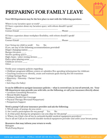 'Preparing for Your Leave' Checklist